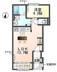 (仮称)野々下1丁目アパート 1LDKの間取図画像