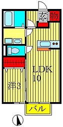 セピアパレス 1LDKの間取図画像