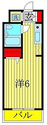 ピュア天王台マンション ワンルームの間取図画像