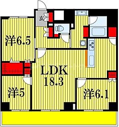 アヴェニール柏の葉 3LDKの間取図画像