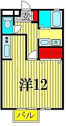 ベルドムール・CTD ワンルームの間取図画像