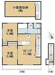 サンライズ柏明原 2LDKの間取図画像