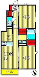 リボーン・カーサ 2LDKの間取図画像