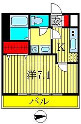 リブリ・ブルーメ 1Kの間取図画像