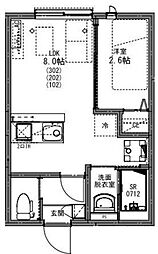 KEIAI RESIDENCE 新柏II 1LDKの間取図画像