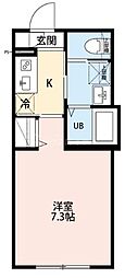 Iden OAK 1Kの間取図画像