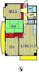 フォーディーバーMS 3LDKの間取図画像