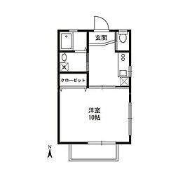 イチノヤヒルズ 1Kの間取図画像