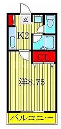コーポ・アルチェ 1Kの間取図画像
