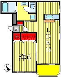 ファーストM&E・2 1LDKの間取図画像