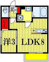 (仮称)グランアークスおおたかの森 1LDKの間取図画像