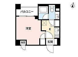 SQUARE CITY YOKOHAMA NEGISHI 6階1Kの間取り
