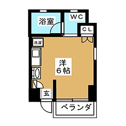 石井ビル ワンルームの間取図画像