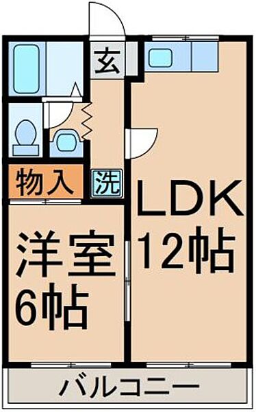 パークサイドハウス 0203｜東京都東大和市向原1丁目(賃貸マンション1LDK・2階・39.70㎡)の写真 その2