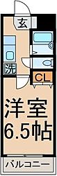 ジュネス井上 1Kの間取図画像