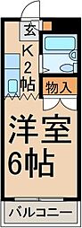 第2まさみセンチュリー 1Kの間取図画像