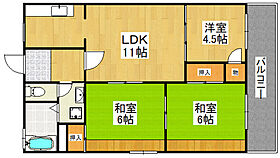 ハイツ別荘園  ｜ 兵庫県宝塚市中筋7丁目（賃貸マンション3LDK・1階・62.37㎡） その2