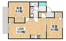 コスモ川面  ｜ 兵庫県宝塚市川面3丁目（賃貸アパート2LDK・2階・53.60㎡） その2