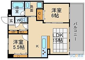 C&Cローズガーデン  ｜ 兵庫県伊丹市荒牧4丁目（賃貸マンション2LDK・4階・60.49㎡） その2