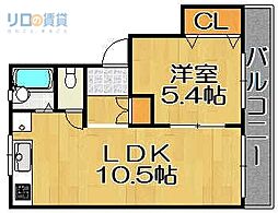 ハイツ77 1LDKの間取図画像