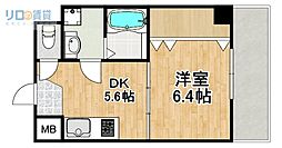 ELEGANTE宝塚 1DKの間取図画像