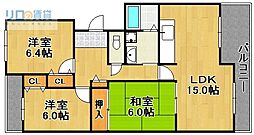 カーサドゥテソロ 3LDKの間取図画像