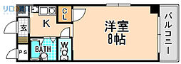 ピュアメゾンTANAKA 1Kの間取図画像