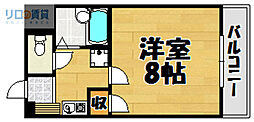 FLOS1 1Kの間取図画像
