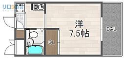 ローレルプラザ 1Kの間取図画像