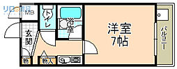 えむつーびる 1Kの間取図画像