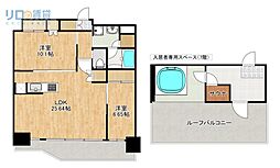 プレジオ宝塚ASIAN 2LDKの間取図画像