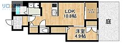 メゾンドプランタン 1LDKの間取図画像