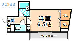 プレステージ中野 ワンルームの間取図画像