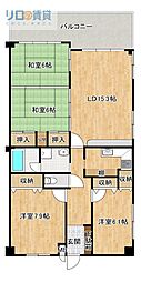 宝塚ヒルズ 4LDKの間取図画像