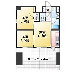 Alivis東十条 3Kの間取図画像