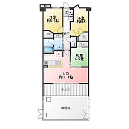 サンクレイドル浮間舟渡 3LDKの間取図画像