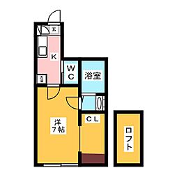 culfe 1Kの間取図画像