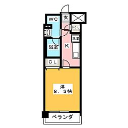 ルフォンプログレ赤羽 1Kの間取図画像