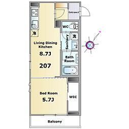 間取図画像 1LDK