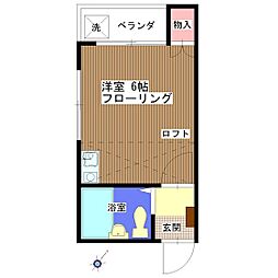 ブランシェ松波A ワンルームの間取図画像