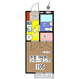 ビューシティ西千葉 1Kの間取図画像