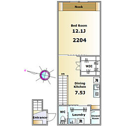 MyHome RELAXA 1DKの間取図画像