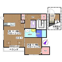 Eフラッツ 1LDKの間取図画像