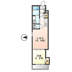 エフアセシア日の出　（Fasesia日の出） 3階1LDKの間取り