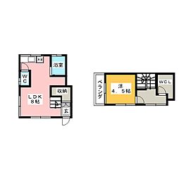 コーポ第1フクジュ 1階1LDKの間取り