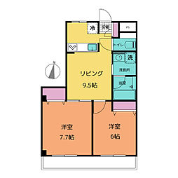 platinum 3階2LDKの間取り