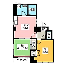 M・Eハウス 2LDKの間取図画像