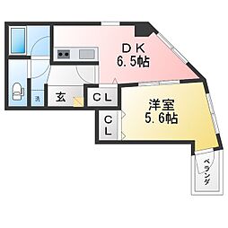 アクロポリス亀有 1DKの間取図画像