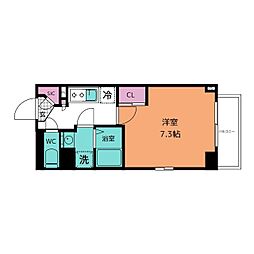 テラス南千住 1Kの間取図画像