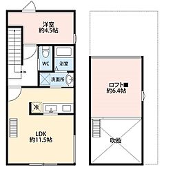 プルミエ 2階1LDKの間取り